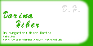 dorina hiber business card